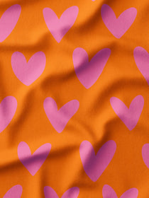 J&J Bio French Terry Love Is The Answer orange