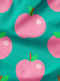 J&J Bio Kuschelsweat Apples emerald rosa