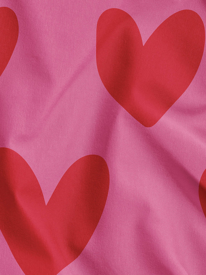 J&amp;J Bio Retrosweat Big Heart rosa