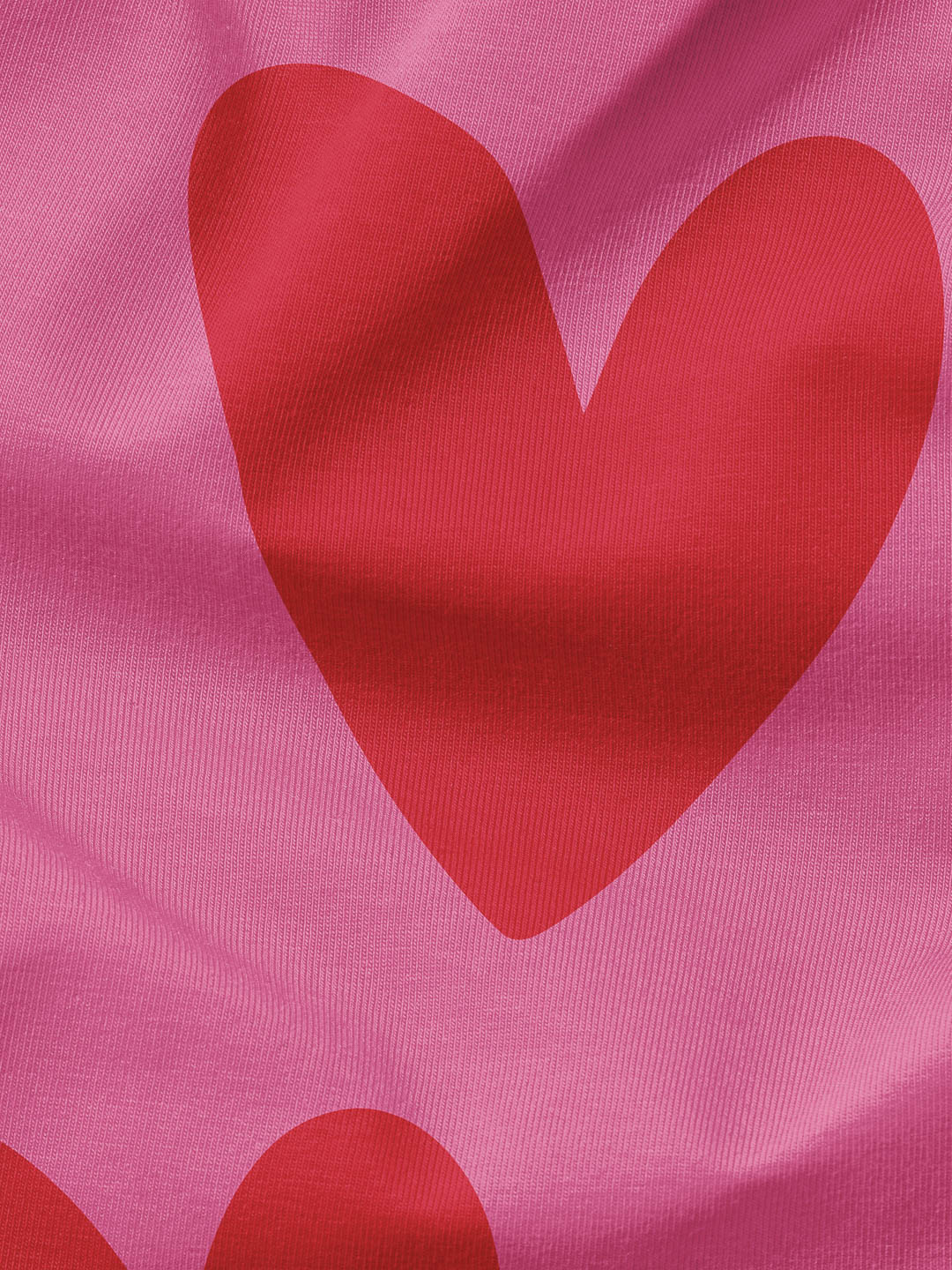 J&amp;J Bio Retrosweat Big Heart rosa