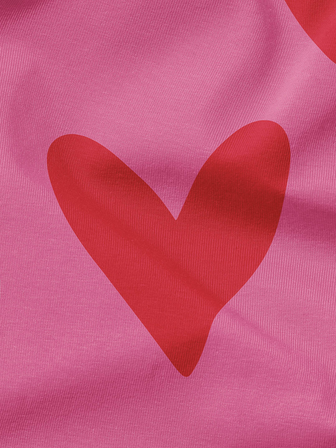 J&amp;J Bio Retrosweat Big Heart rosa