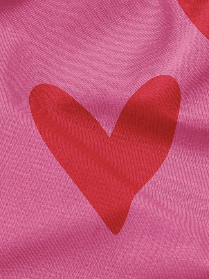 J&amp;J Bio Retrosweat Big Heart rosa
