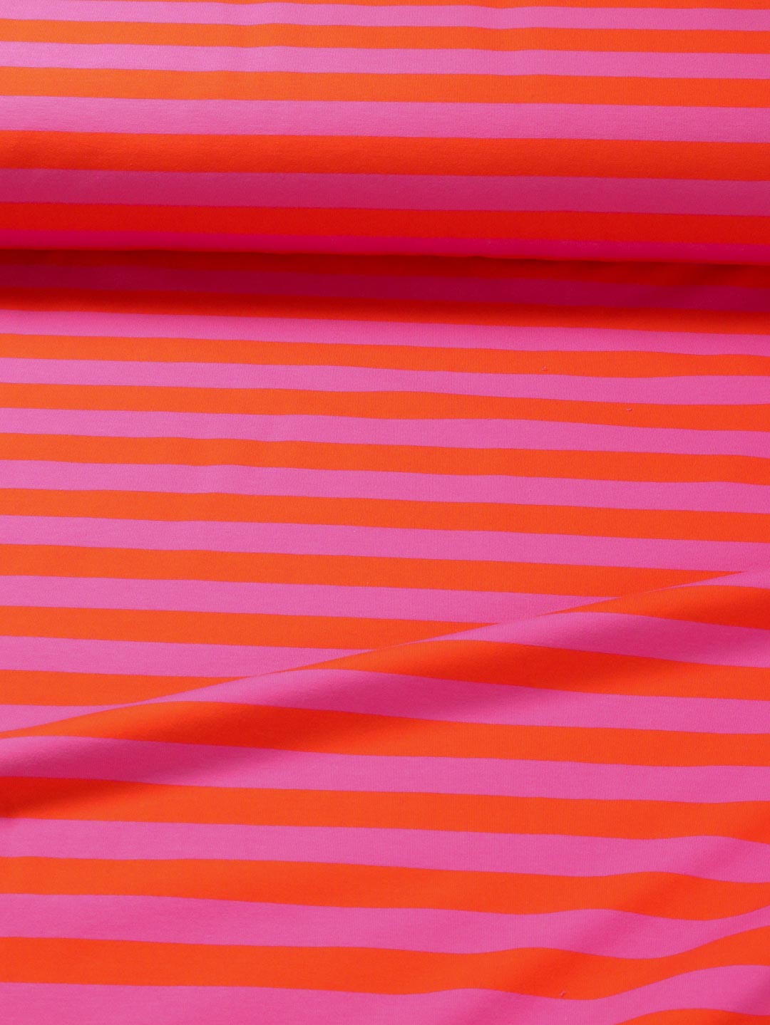 J&J Bio French Terry Ringelz blutorange-pink