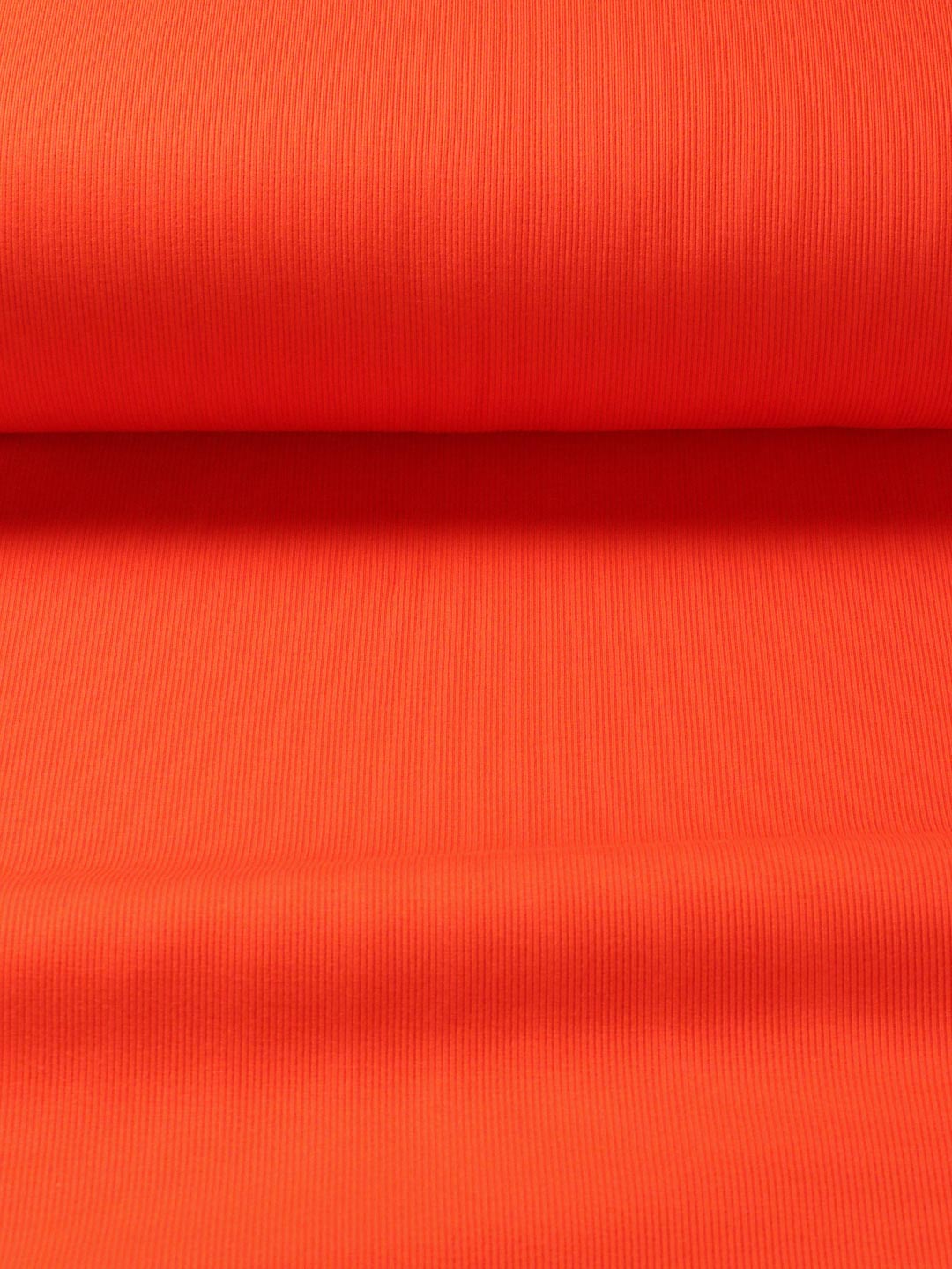 J&J Bio Rippjersey blutorange | Bündchenstoff