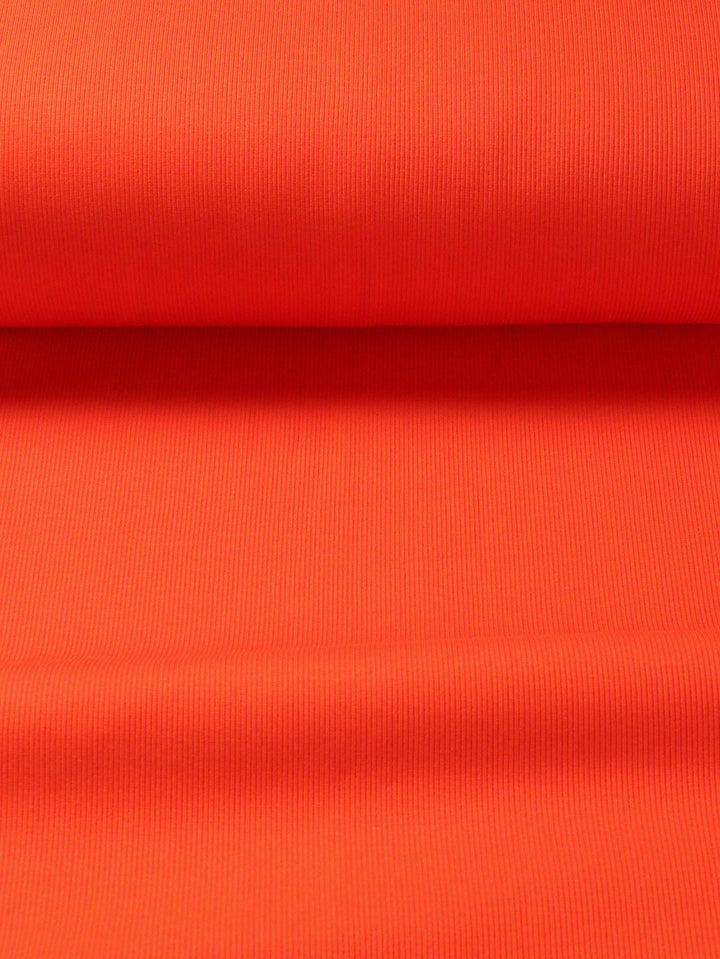 J&amp;J Bio Rippjersey blutorange | Bündchenstoff