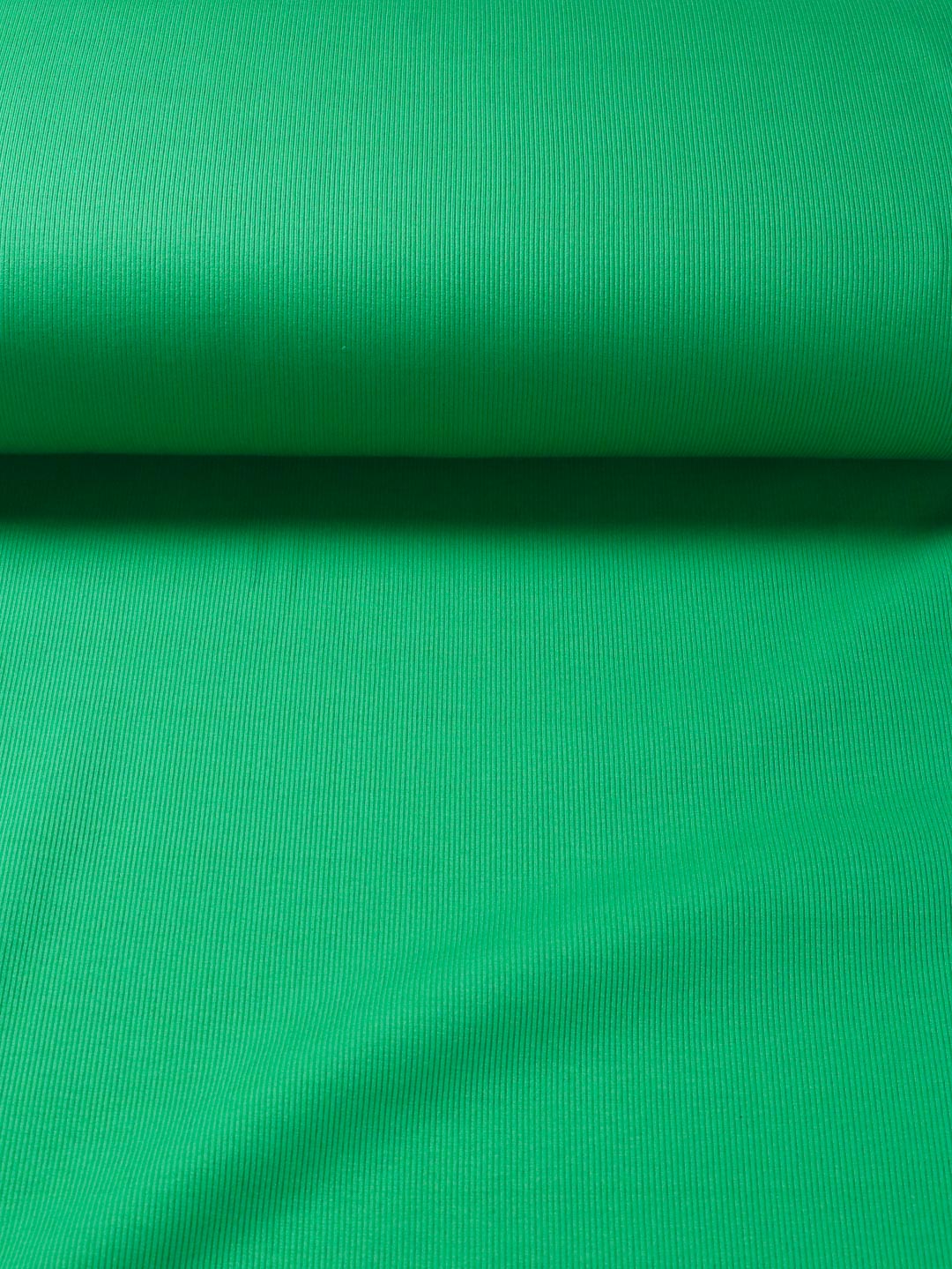 J&J Bio Rippjersey grün | Bündchenstoff
