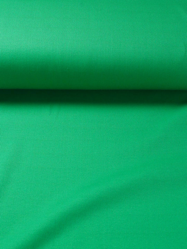 J&amp;J Bio Rippjersey grün | Bündchenstoff