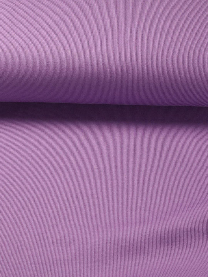 J&amp;J Bio Rippjersey lilac | Bündchenstoff