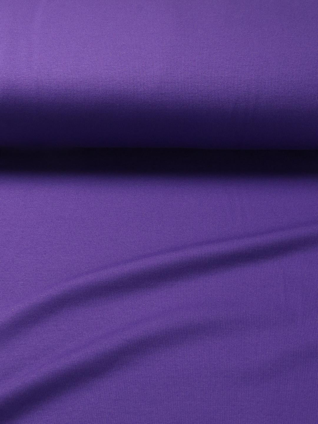 J&J Bio Rippjersey lila | Bündchenstoff