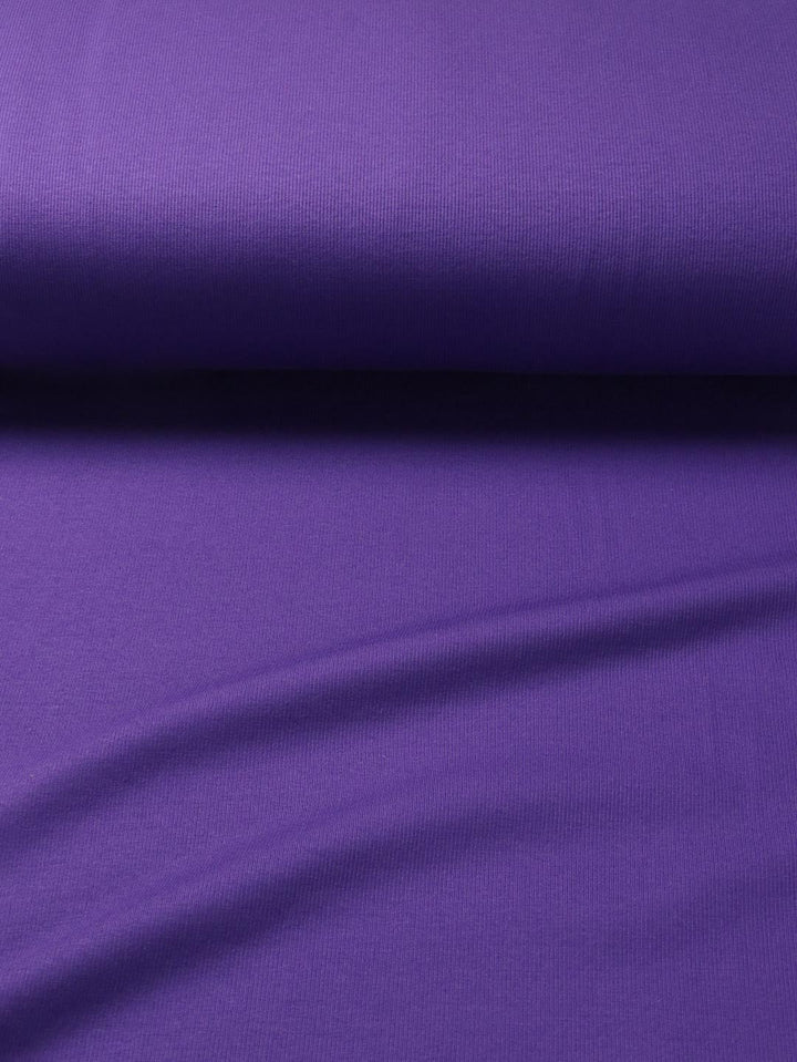 J&amp;J Bio Rippjersey lila | Bündchenstoff