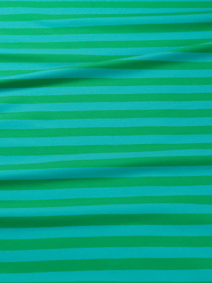 J&amp;J Bio Jersey Ringelz emerald-grün