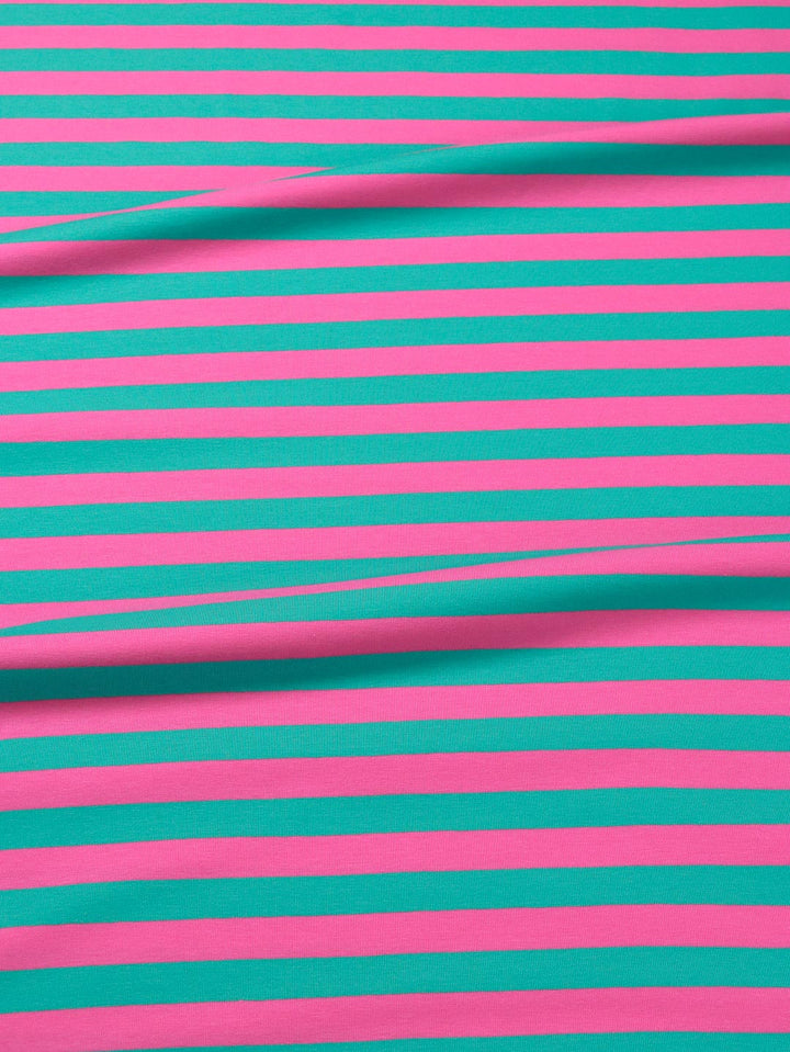 J&amp;J Bio Jersey Ringelz emerald-hot pink