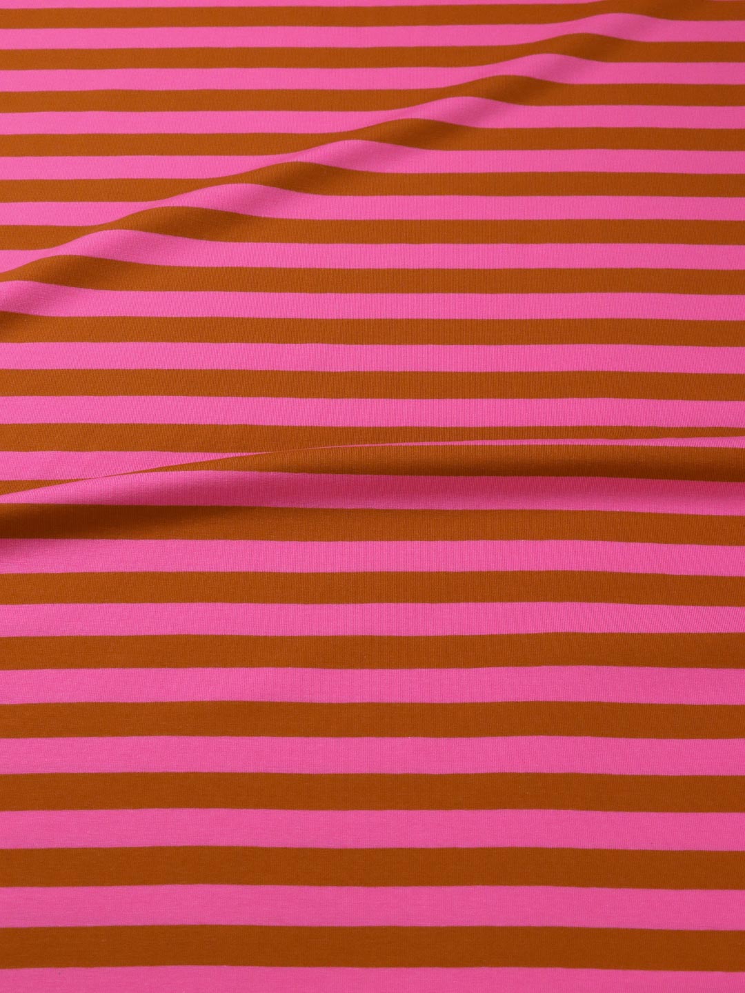 J&amp;J Bio Jersey Ringelz cognac-hot pink