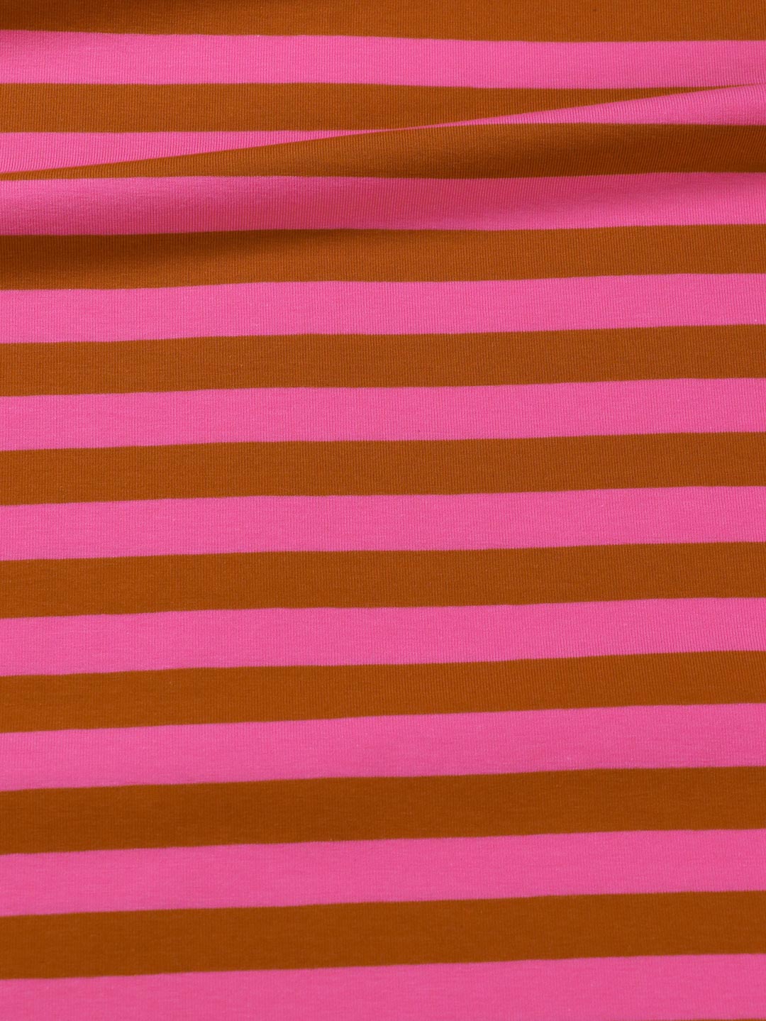 J&amp;J Bio Jersey Ringelz cognac-hot pink