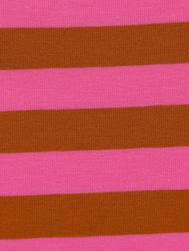 J&amp;J Bio Jersey Ringelz cognac-hot pink