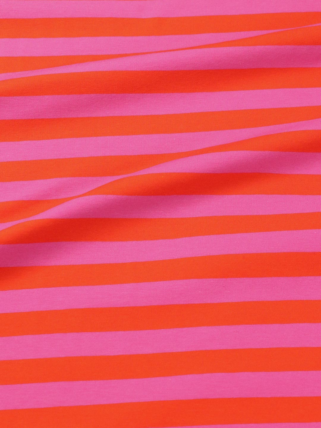 J&amp;J Bio Jersey Ringelz blutorange-hot pink