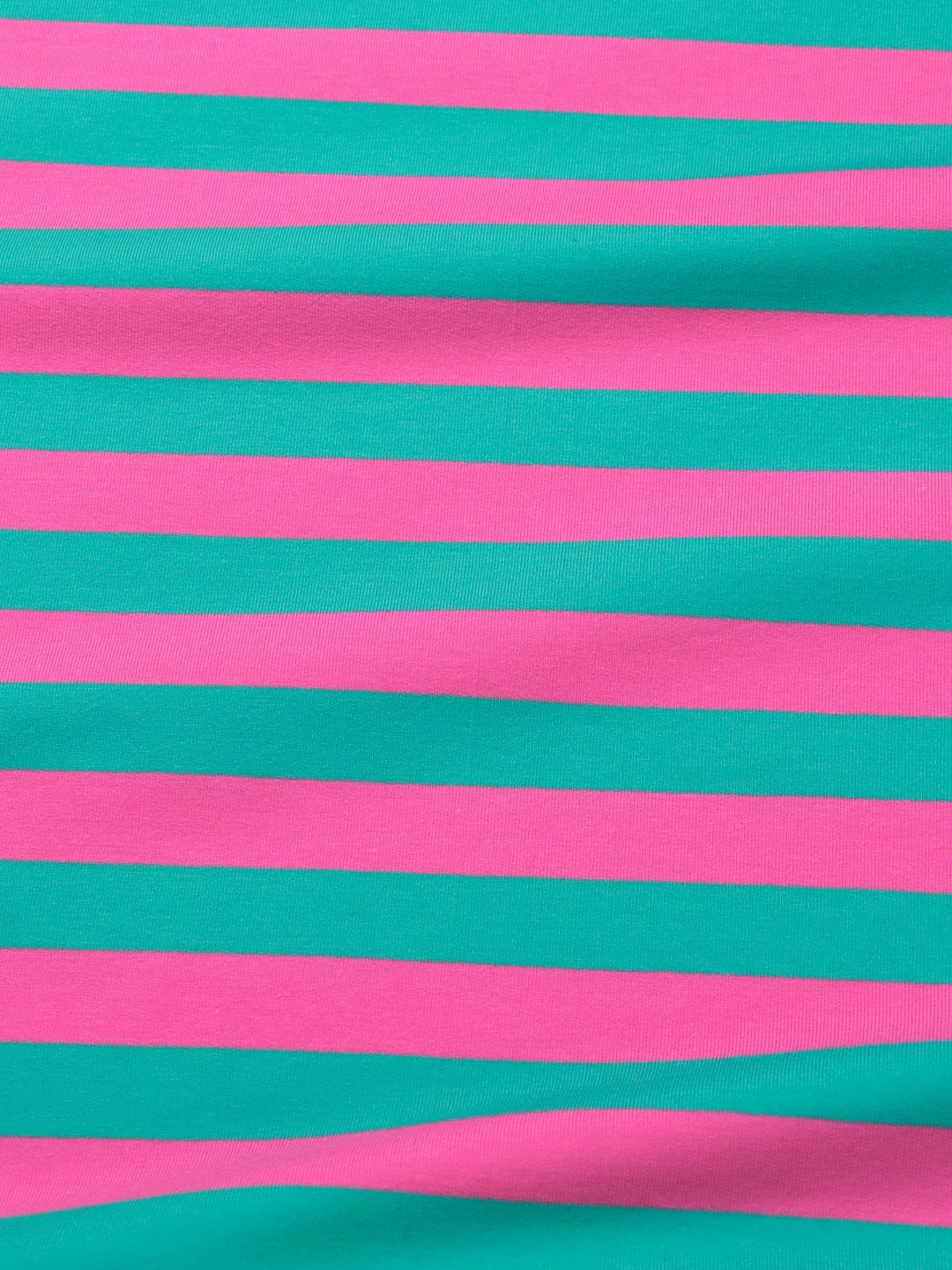J&amp;J Bio French Terry Ringelz emerald-hot pink