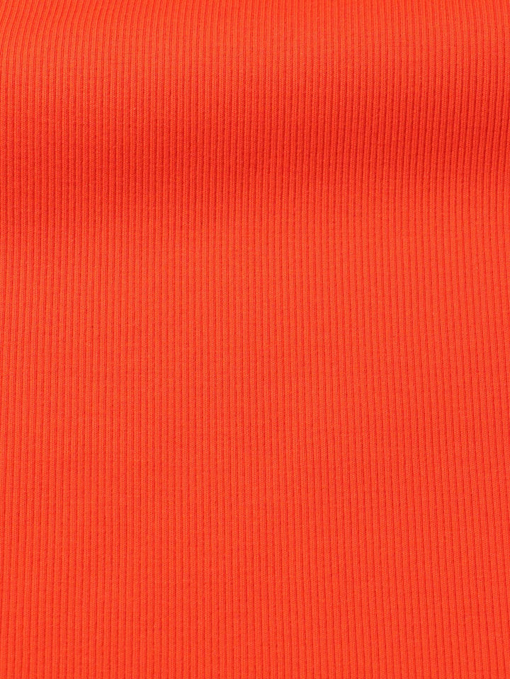 J&amp;J Bio Rippjersey blutorange | Bündchenstoff schwer