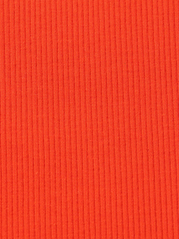 J&amp;J Bio Rippjersey blutorange | Bündchenstoff schwer
