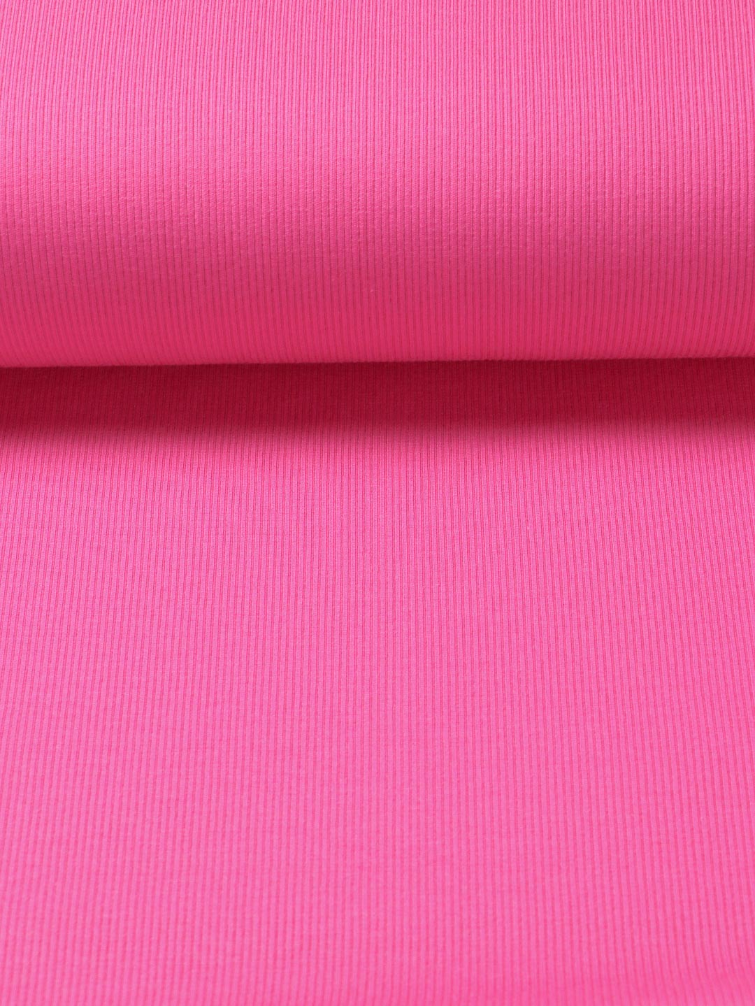 J&amp;J Bio Rippjersey hot pink | Bündchenstoff leicht