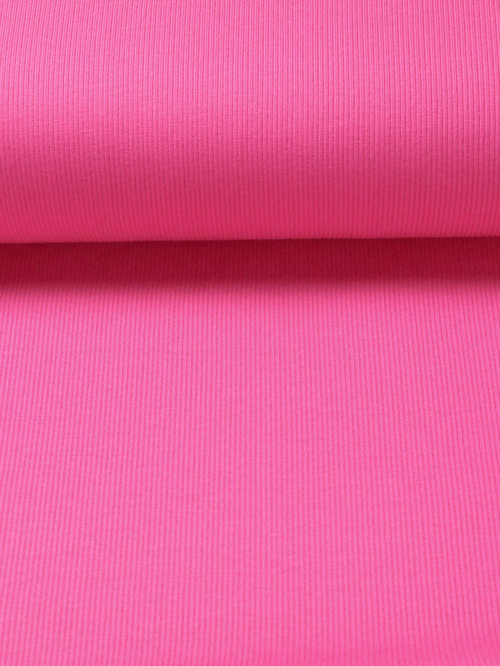 J&amp;J Bio Rippjersey hot pink | Bündchenstoff leicht