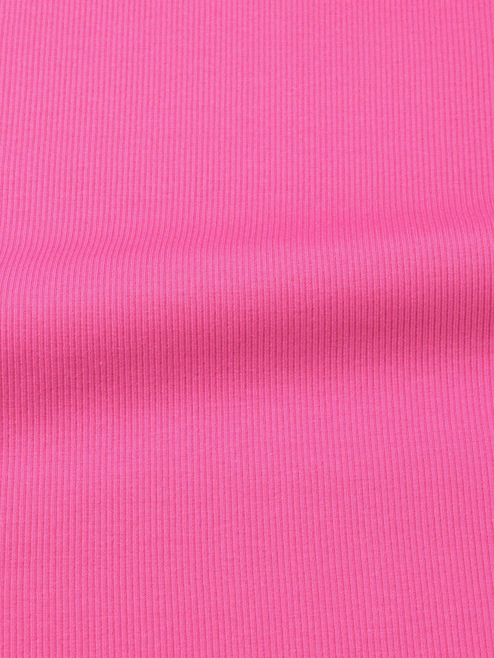 J&amp;J Bio Rippjersey hot pink | Bündchenstoff leicht