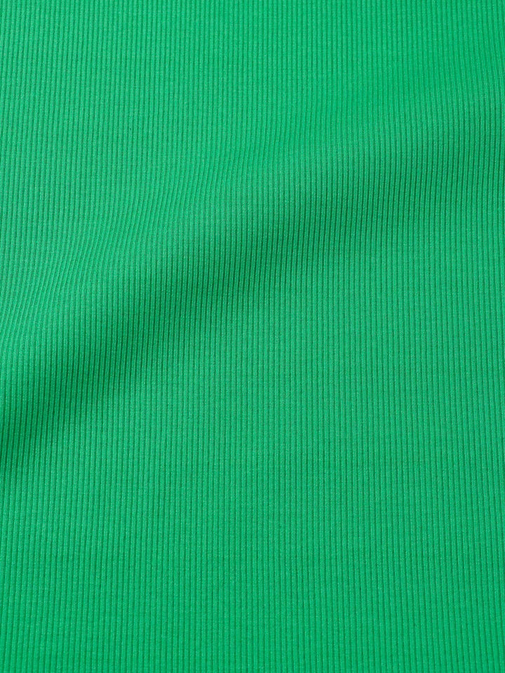 J&amp;J Bio Rippjersey grün | Bündchenstoff schwer