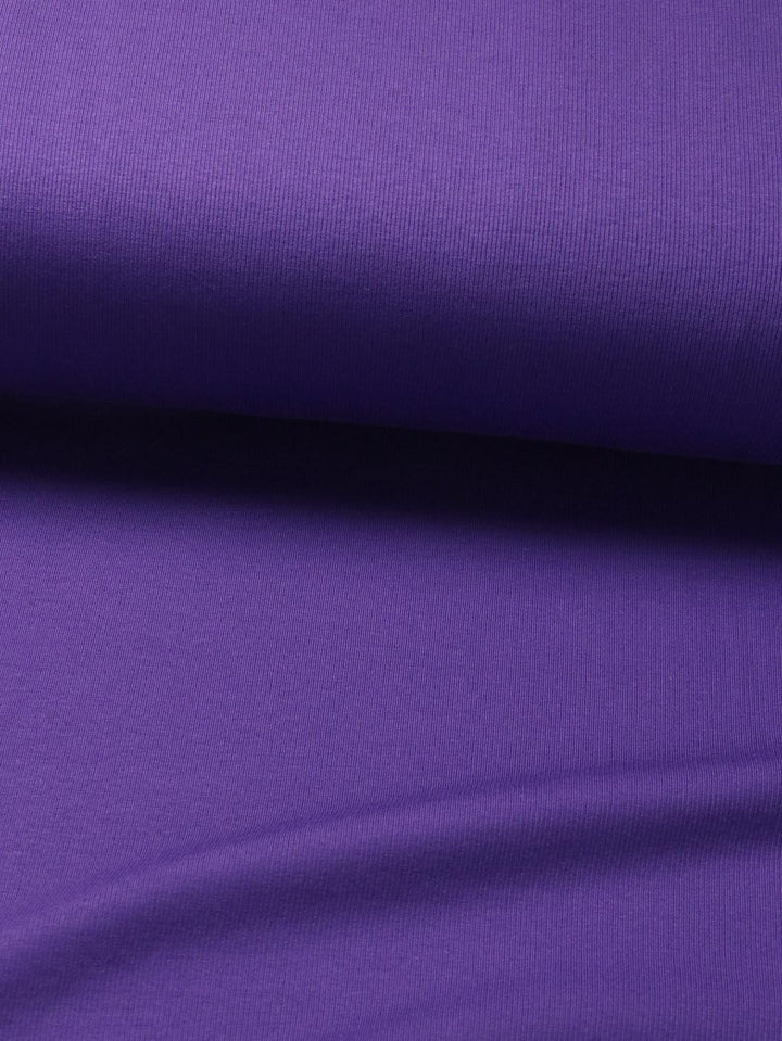 J&amp;J Bio Rippjersey lila | Bündchenstoff leicht
