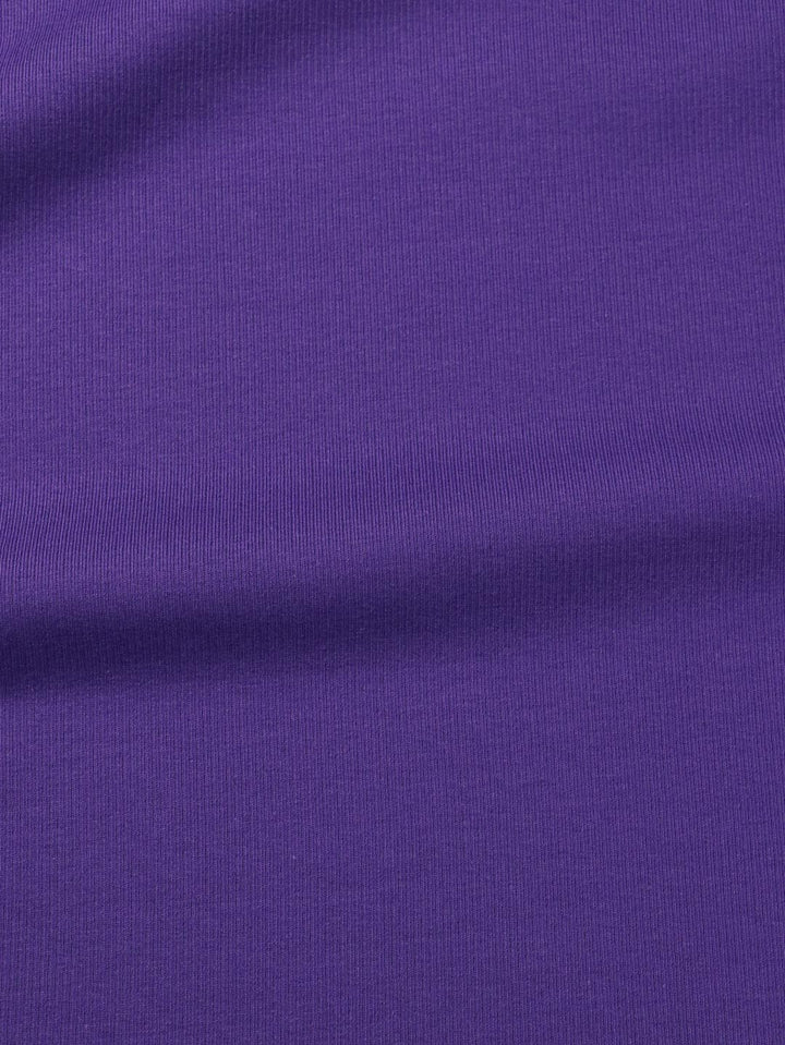 J&amp;J Bio Rippjersey lila | Bündchenstoff leicht