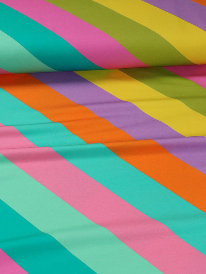 J&amp;J Bio French Terry Rainbow to go tropical heat