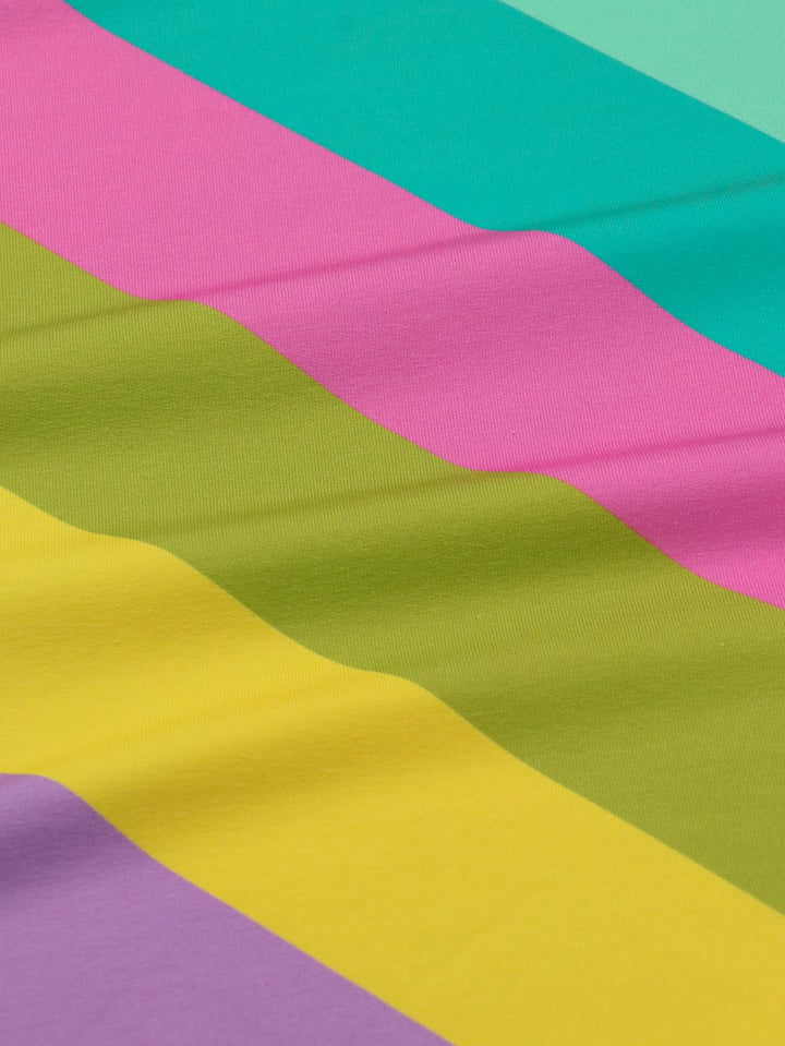 J&amp;J Bio French Terry Rainbow to go tropical heat