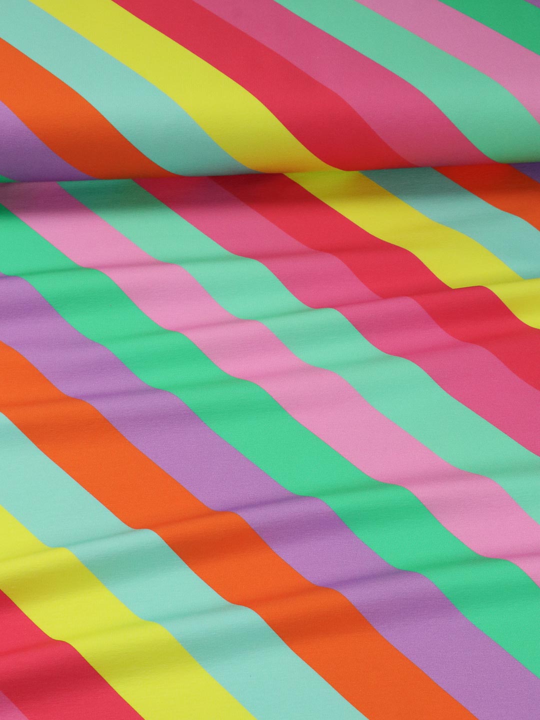 J&amp;J Bio French Terry Rainbow to go sweet splash