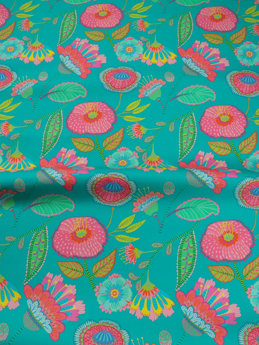 J&amp;J Bio Canvas Paradise Petals emerald