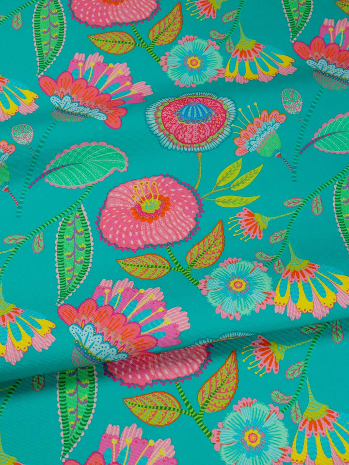 J&amp;J Bio Canvas Paradise Petals emerald