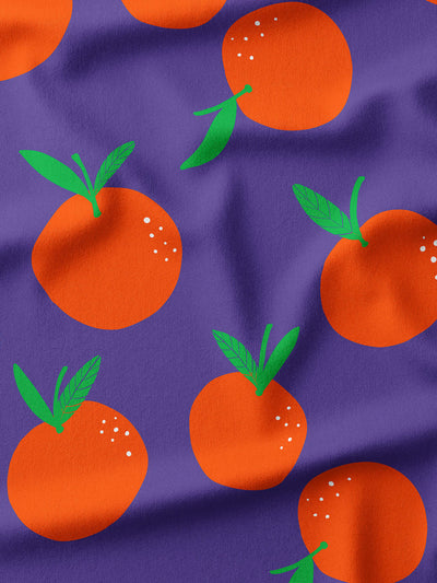 J&J Retro Sweat Big Tangerines violett extrabreit