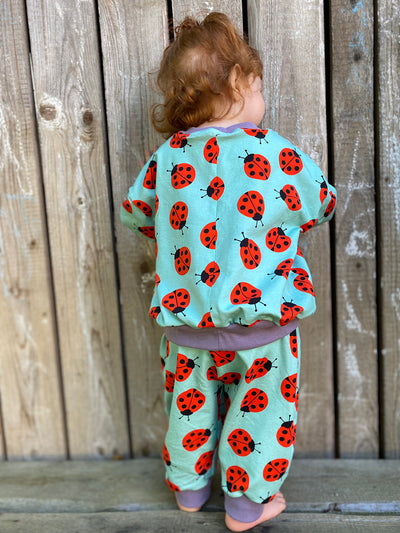 J&J Jersey Lady Bug mini aqua