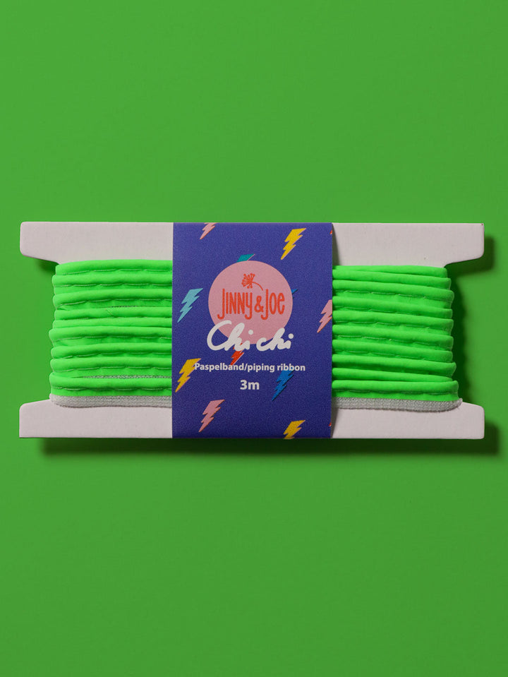 J&amp;J Paspelband Glow neon grün