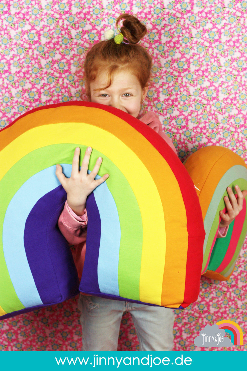 eBook: großes Regenbogenkissen-E-Book-Jinny & Joe