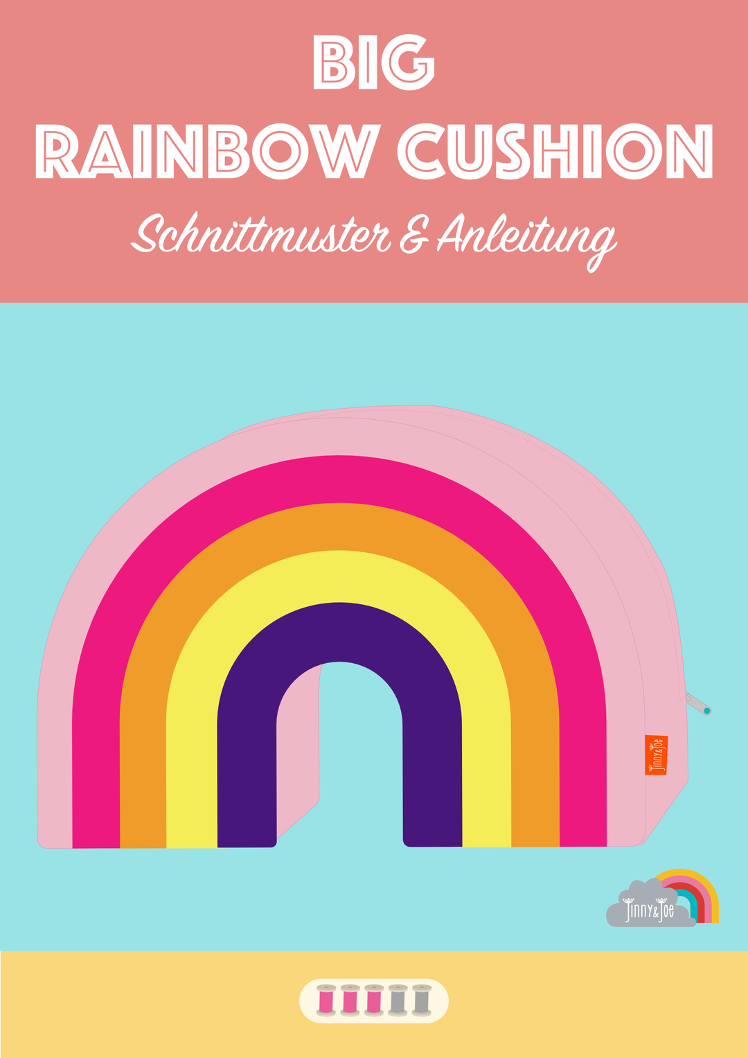 eBook: großes Regenbogenkissen-E-Book-Jinny & Joe