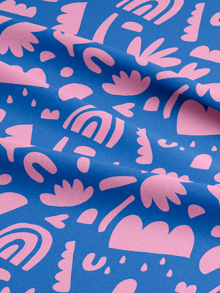 J&amp;J Jersey leicht Keep It Simple blau rosa