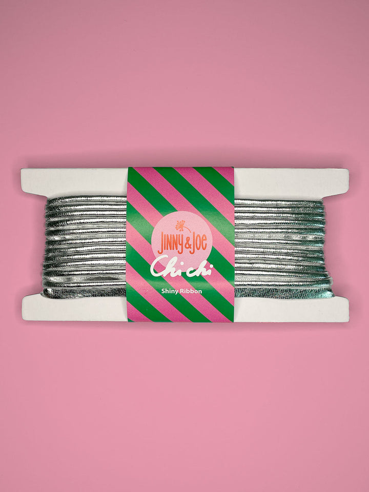 J&amp;J Paspelband Luxus silber