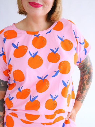 J&J Jersey leicht Sweet Tangerines rosa